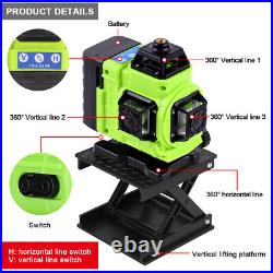 16 Line Laser Level Self Leveling Green Cross Line Rotary Measure Tool