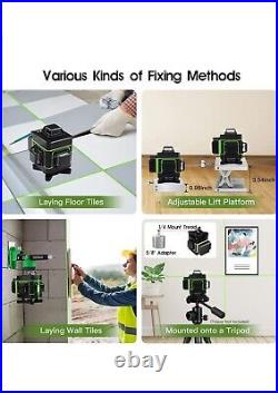 16 Lines Self-Leveling Laser Level 4 X 360 Green Beam Horizontal Vertical Lines