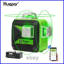 3D self leveling Huepar Cross Line Laser Level Green Beam with Bluetooth control