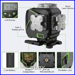 3x360°Self-Leveling Laser Level with LCD Screen + 3D Bluetooth Connected Huepar