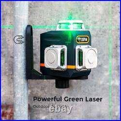 CIGMAN CM701 12 Line Laser Level Green Self Leveling 3D Cross Measure Tool Kit
