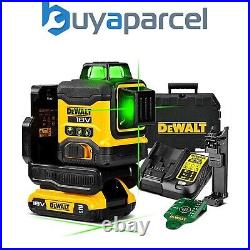 DeWalt DCLE34031D1 18V XR Compact Green Laser 3 x 360 Degree 2.0Ah Battery
