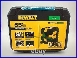 DeWalt DW08802CG 55' Range Green Beam Self Leveling Cross Line Laser, Case, B