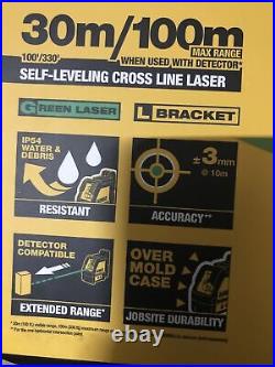 DeWalt DW088CG-XJ Cross-Line Green Laser Level new