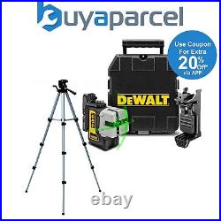 DeWalt DW089CG 3 Beam 3 Way Self Levelling Multi Line Laser IP54 Green + Tripod