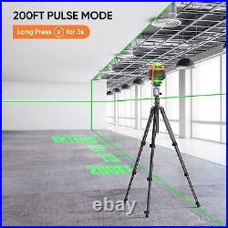 Elikliv 16 Line Laser Level Self Leveling 4x360° Green Laser Level 2Pcs Battery