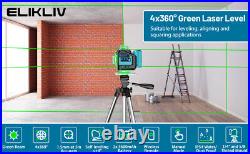 Elikliv 4D 16Line Self-leveling Laser Level 4x360 Green Beam Horizontal Vertical