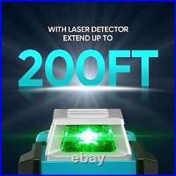 Elikliv 4x360° Cross Line Laser Automatic Self-Leveling 200Ft Green Laser Level