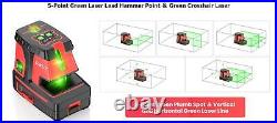 Elikliv 5-Point Green Plump Point Horizontal Vertical Laser Line Self-Leveling
