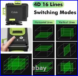 Elikliv Laser Level Self-Leveling 4x360° GREEN BEAM 16 Line 4D 360° Alignment