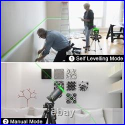 Green Laser Level 360 degree Vertical Horizontal Line 3D Self Leveling Tool