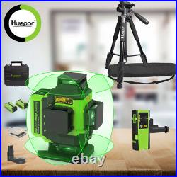 HUEPAR Laser Level 16 Lines Green +2 Li-ion Batteries + Receiver +140cm Tripod