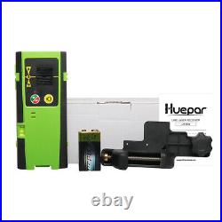 HUEPAR Laser Level 16 Lines Green +Two Li-ion Batteries and Hard Carry +Detector