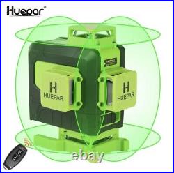 Huepar 16 lines 4D Cross Line Laser Level Green With Remote Control OSRAM Light