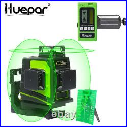 Huepar 360 Laser Level Cross Green Laser Beam Self Leveling Laser level Detector