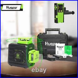 Huepar 3D Cross Line Laser Level Self leveling Professional + Digital Receiver