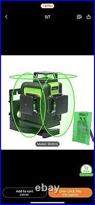 Huepar 3D Self-Leveling Green Laser Level 903CG Horizontal Vertical Cross Line
