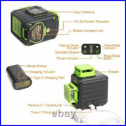 Huepar Cross Line Laser B02CG Use Li-ion Battery Self Leveling Type-C Charging