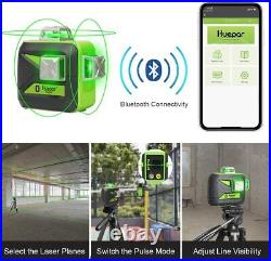 Huepar Cross Line Laser Level Green Beam 3D 360 self leveling with Bluetooth
