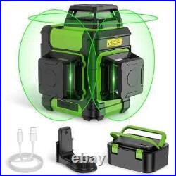 Huepar Laser Level 360 3d With Pulse Mode 12 Lines Rechargeable In Green