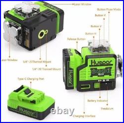 Huepar P03CG Cross-Line Laser Level 3D 360 12 Line Bluetooth Remote Control