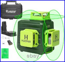 Huepar Pro 3D Green Beam Self-Leveling Laser Level 3x360° Type-C Hard Case