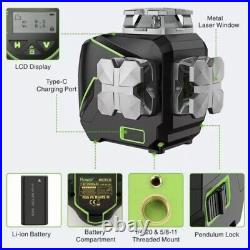 Huepar S03CG Laser Level 3D 360, Bluetooth, Remote Control, LCD. New bracket