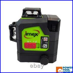 Imex LX3DG Series 2 Green Beam Cross Line Laser Level In Carry Case