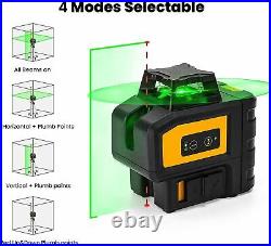 KAIWEETS Self-Leveling laser LEVEL GREEN LINE with 2 Red Plumb Spot battery UK