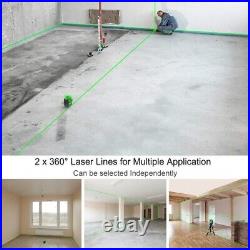 Laser Level 360 Degree Cross Green Line Auto Self Leveling + Laser Receiver