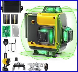 Laser Level, FELLAT 4x360°4D 16 Lines Green Laser Level for Construction, Two