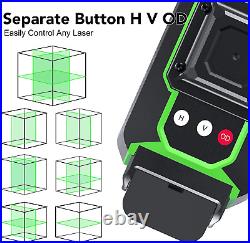 Laser Level Self Leveling 3 x 360°, 3D 12 Lines Green Laser Level for and with