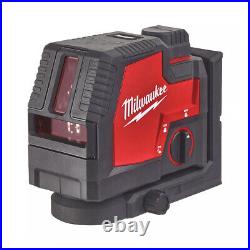 Milwaukee L4 CLL-301C USB Green Cross Line Laser Inc 1 x 3.0Ah Battery With Case