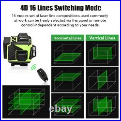 Seesii 360° green beam horizontal vertical 4D 16-line laser level self-leveling