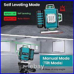 Seesii 4D 16 Lines Green laser level Self Leveling Green Beam Laser Rechargeable
