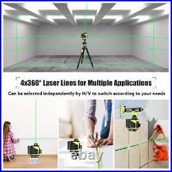 Seesii 4D Laser Level 16 Line Green Beam Line Laser Self-Leveling Remote Control